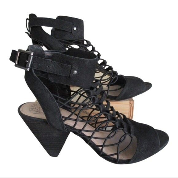 Vince Camuto Cage Sandal in Black - Picture 5 of 7